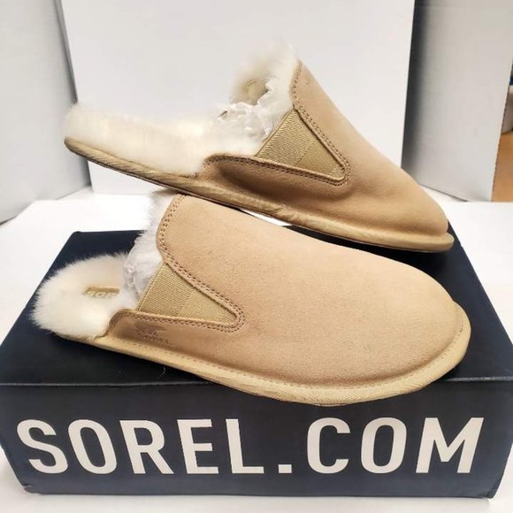 Sorel Women's HADLEY™ SLIDE, Oatmeal - Picture 1 of 6